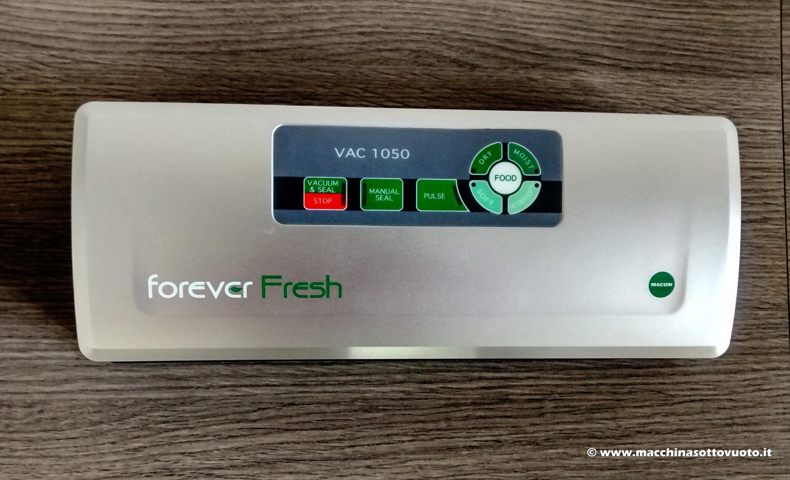 Macom VAC 2060 Forever Fresh macchina per sottovuoto Grigio